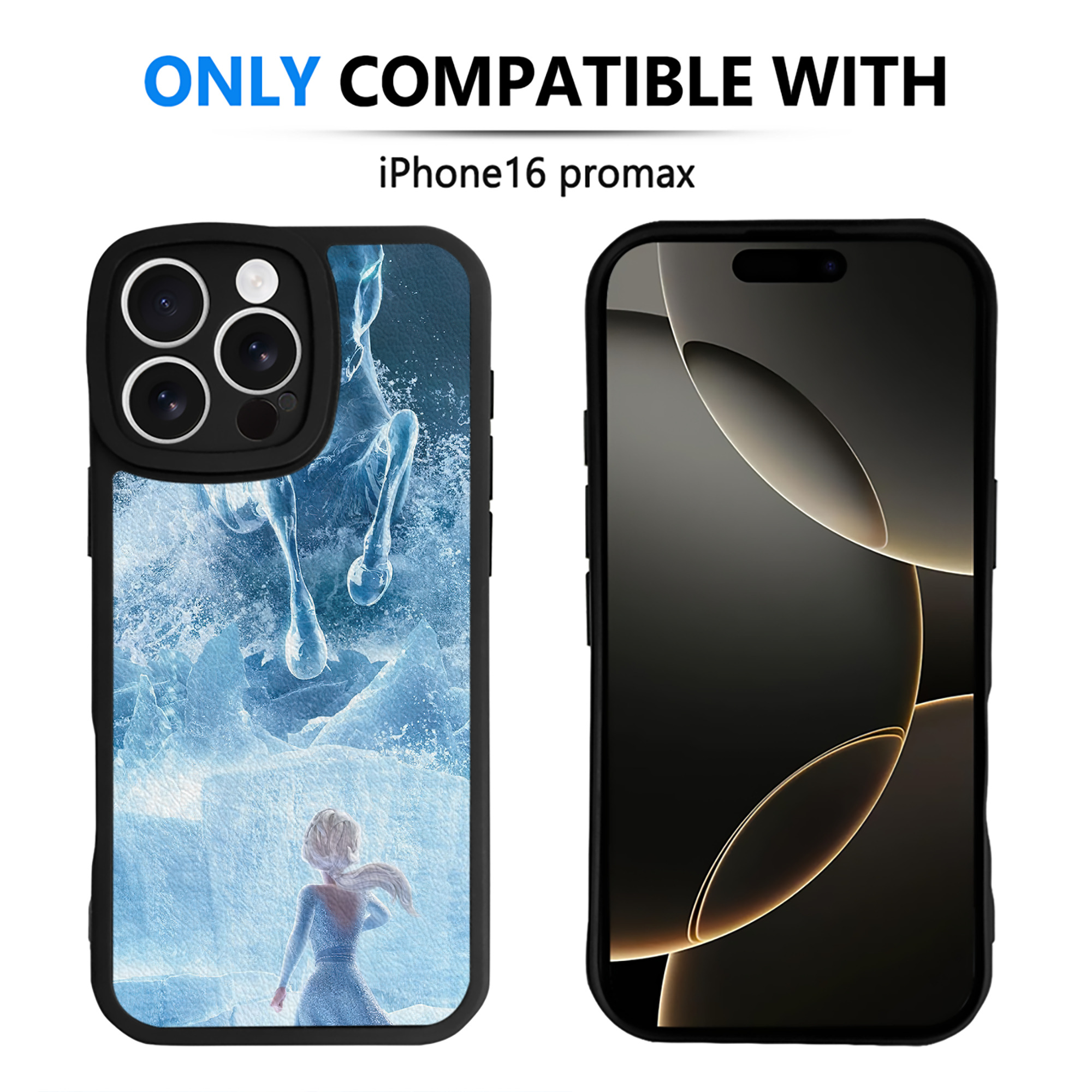 （画像用） アナと雪の女王 アンナ エルサ Frozen Anna Elsa 【iPhone 16シリーズ対応】シリコンスマホケース（レザー調） 材質：シリコン